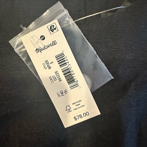 NWT SET Madewell black linen top Small and JCrew linen short size XS - Picture 6 of 7